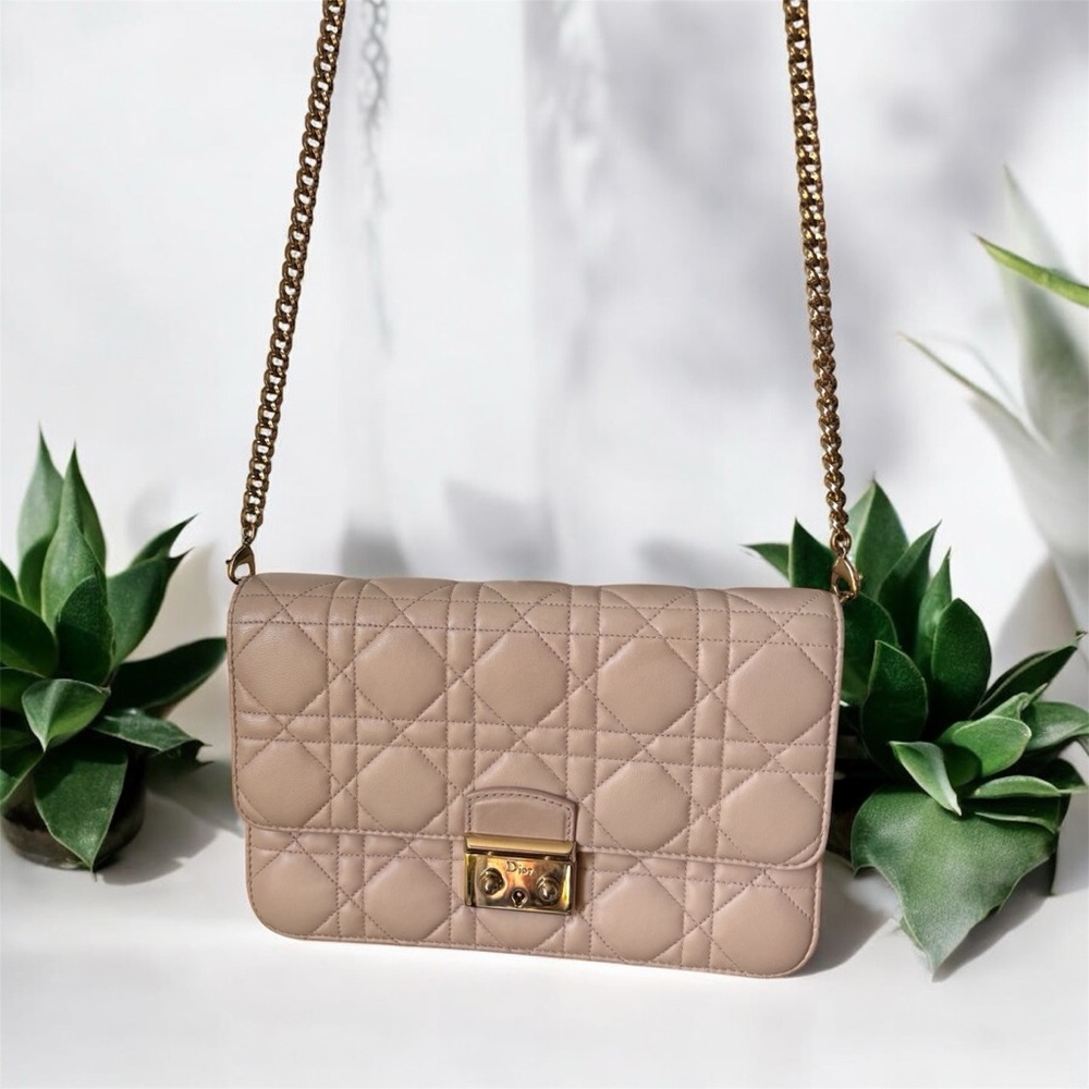 Dior Nude Cannage Quilted Leather Crossbody Bag